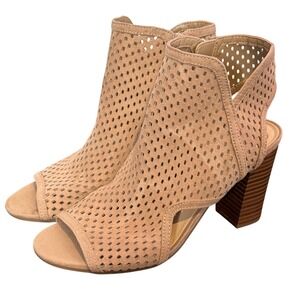 Circus by Sam Edelman Peep Toe Booties Size 7.5 BOHO Western Emerson Chunky Heel